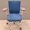 Bureaustoel, blauw/wit, gebruikt Bureaustoel, blauw/wit, gebruikt