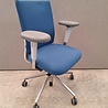 Bureaustoel, blauw/wit, gebruikt Bureaustoel, blauw/wit, gebruikt