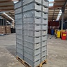 Emtrade Stapelbak 600x400x220mm, licht grijs, PP, gesloten, vlakke bodem, gebruikt Emtrade Stapelbak 600x400x220mm, licht grijs, PP, gesloten, vlakke bodem, gebruikt