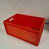 Emtrade 60x40x27 kunststof bak, rood, PP, open handgreep, vlakke bodem, gebruikt Emtrade 60x40x27 kunststof bak, rood, PP, open handgreep, vlakke bodem, gebruikt