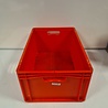 Emtrade 60x40x27 kunststof bak, rood, PP, open handgreep, vlakke bodem, gebruikt Emtrade 60x40x27 kunststof bak, rood, PP, open handgreep, vlakke bodem, gebruikt