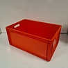 Emtrade 60x40x27 kunststof bak, rood, PP, open handgreep, vlakke bodem, gebruikt Emtrade 60x40x27 kunststof bak, rood, PP, open handgreep, vlakke bodem, gebruikt