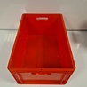 Emtrade 60x40x27 kunststof bak, rood, PP, open handgreep, vlakke bodem, gebruikt Emtrade 60x40x27 kunststof bak, rood, PP, open handgreep, vlakke bodem, gebruikt
