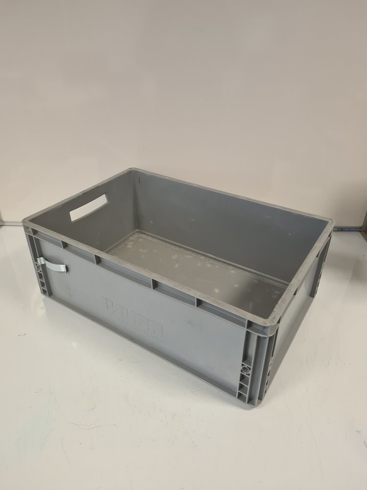 Emtrade Stapelbak, 600x400x220 mm, euronorm, grijs pp, gebruikt