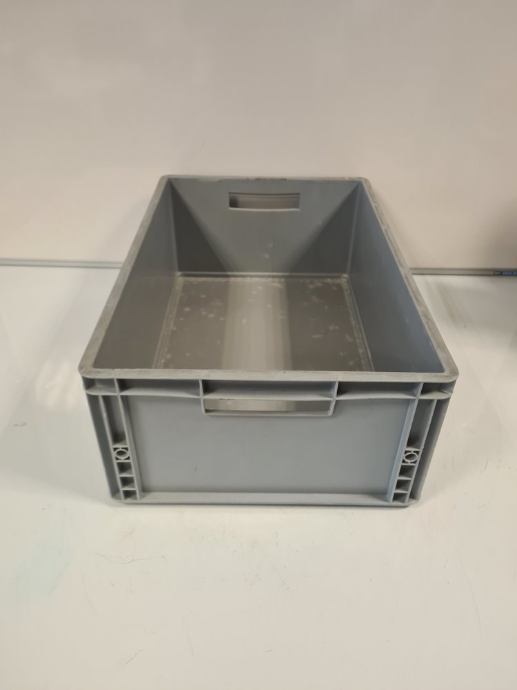 Emtrade Stapelbak, 600x400x220 mm, euronorm, grijs pp, gebruikt