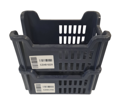 Emtrade Magazijnbak, 300x200x160 mm, euronorm, blauw kunststof, gebruikt