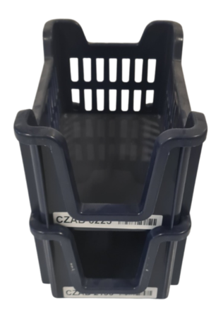 Emtrade Magazijnbak, 300x200x160 mm, euronorm, blauw kunststof, gebruikt