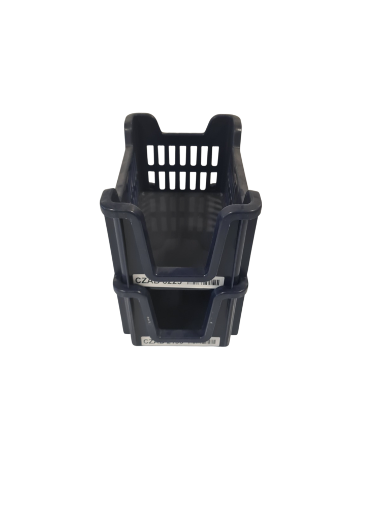 Emtrade Magazijnbak, 300x200x160 mm, euronorm, blauw kunststof, gebruikt