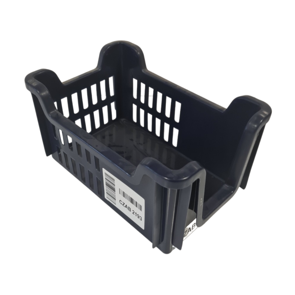 Emtrade Magazijnbak, 300x200x160 mm, euronorm, blauw kunststof, gebruikt