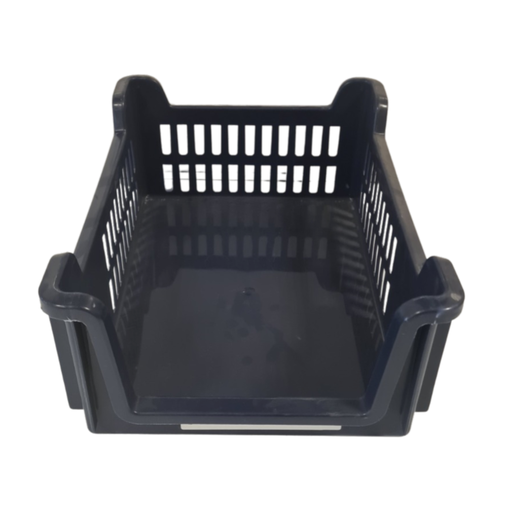 Emtrade Magazijnbak grijpbak 40x30x16, stapelbaar, donkerblauw, gebruikt Emtrade Magazijnbak grijpbak 40x30x16, stapelbaar, donkerblauw, gebruikt