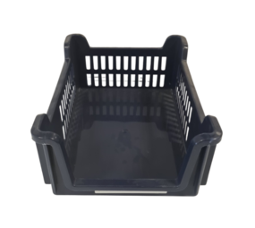 Emtrade Magazijnbak, 400x300x160 mm, euronorm, blauw kunststof, gebruikt