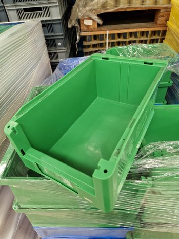 BITO Magazijnbak, 350x210x145 mm, groen kunststof, gebruikt