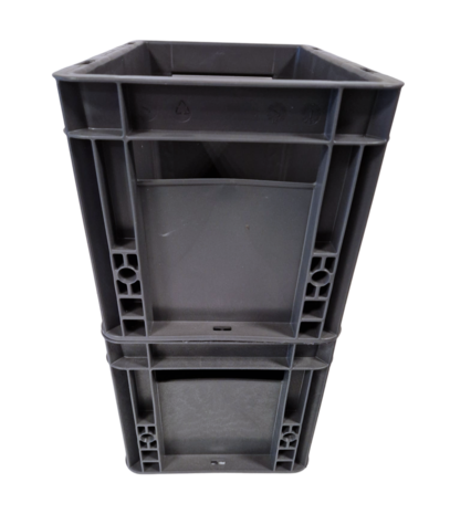 Emtrade (Nieuw) Stapelbak, 300x200x19 mm, euronorm, donkergrijs pp, nieuw