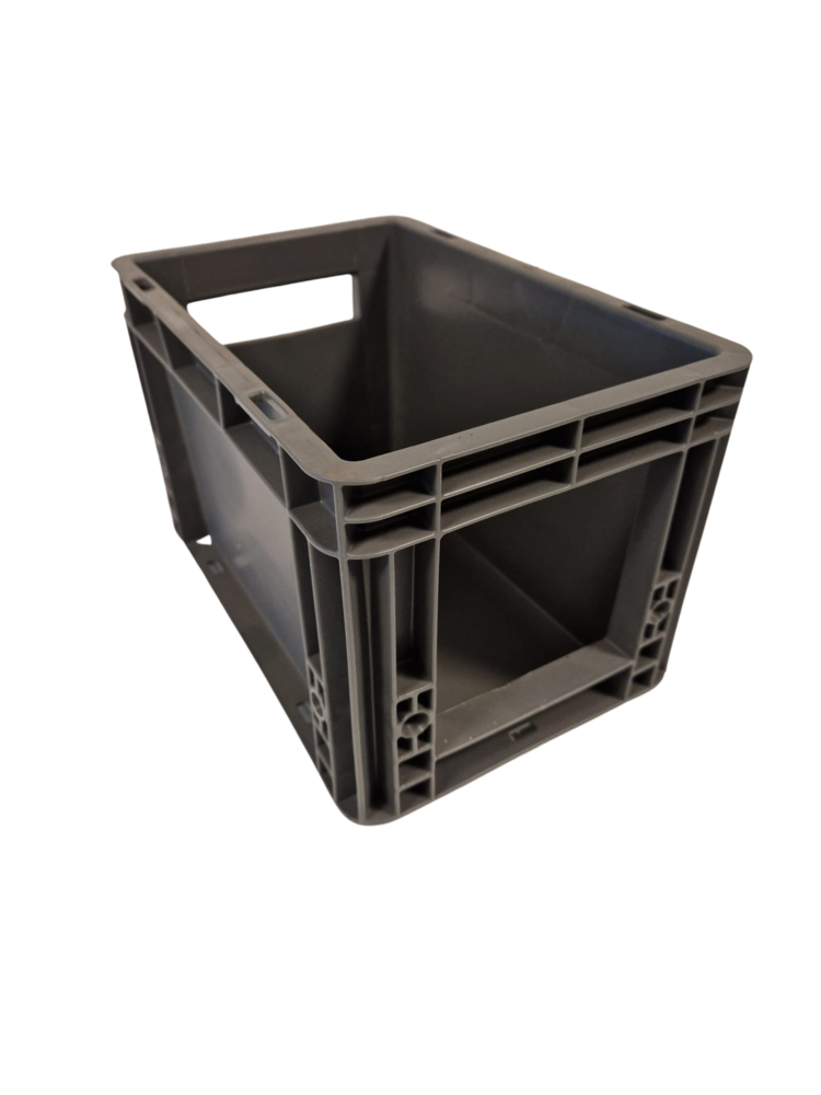 Emtrade (Nieuw) Magazijnbak, 300x200x190 mm, euronorm, donkergrijs pp, nieuw