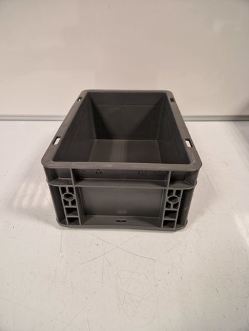 Emtrade (Nieuw) Stapelbak, 300x200x120 mm, euronorm, donkergrijs pp, nieuw
