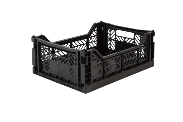 AyKasa AyKasa opvouwbare krat Midi 40x30x14.5 cm zwart, nieuw AyKasa AyKasa opvouwbare krat Midi 40x30x14.5 cm zwart, nieuw