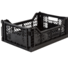 AyKasa AyKasa opvouwbare krat Midi 40x30x14.5 cm zwart, nieuw AyKasa AyKasa opvouwbare krat Midi 40x30x14.5 cm zwart, nieuw