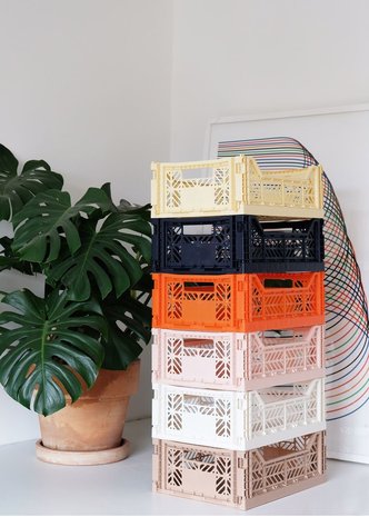 AyKasa AyKasa opvouwbare krat Midi 40x30x14.5 cm zwart, nieuw AyKasa AyKasa opvouwbare krat Midi 40x30x14.5 cm zwart, nieuw