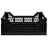 AyKasa AyKasa opvouwbare krat Midi 40x30x14.5 cm zwart, nieuw AyKasa AyKasa opvouwbare krat Midi 40x30x14.5 cm zwart, nieuw
