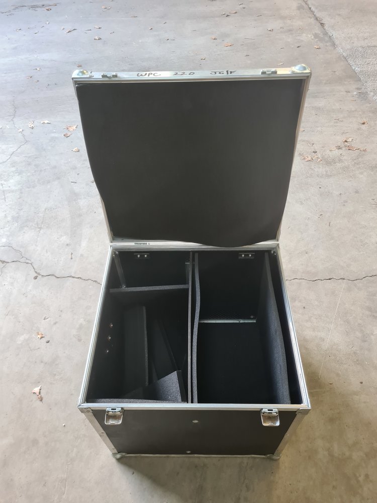 Flightcase kist 53x50x51 cm, zwart, gebruikt Flightcase kist 53x50x51 cm, zwart, gebruikt