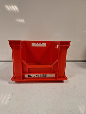 SSI Schäfer Magazijn/grijpbak 400x300x220 stapelbaar, rood, stevig, met handvaten, gebruikt SSI Schäfer Magazijn/grijpbak 400x300x220 stapelbaar, rood, stevig, met handvaten, gebruikt