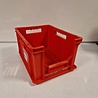 SSI SchÃ¤fer Magazijnbak, 400x300x220 mm, euronorm, rood kunststof, gebruikt