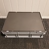 Emtrade Stapelbak met deksel, 800x600x220 mm, euronorm, grijs pp, gebruikt