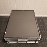 Emtrade Stapelbak met deksel, 800x600x220 mm, euronorm, grijs pp, gebruikt