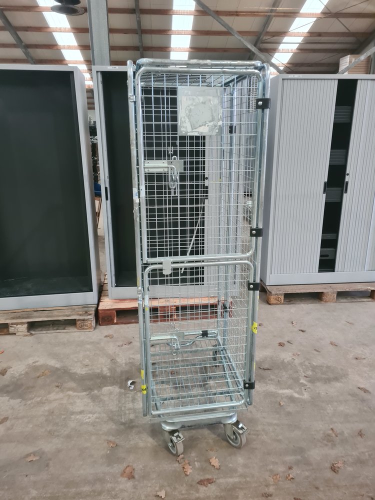 Emtrade Wanzl rolcontainer 5-heks met nestbare A-frame bodem, gebruikt Emtrade Wanzl rolcontainer 5-heks met nestbare A-frame bodem, gebruikt
