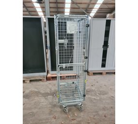 Emtrade Wanzl rolcontainer 5-heks met nestbare A-frame bodem, gebruikt Emtrade Wanzl rolcontainer 5-heks met nestbare A-frame bodem, gebruikt