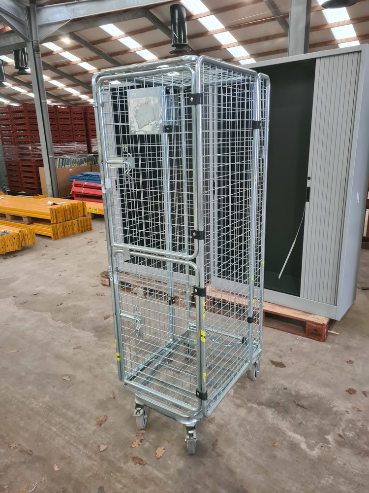 Emtrade Wanzl rolcontainer 5-heks met nestbare A-frame bodem, gebruikt Emtrade Wanzl rolcontainer 5-heks met nestbare A-frame bodem, gebruikt