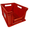 SSI SchÃ¤fer Magazijnbak, 400x300x220 mm, euronorm, rood kunststof, gebruikt