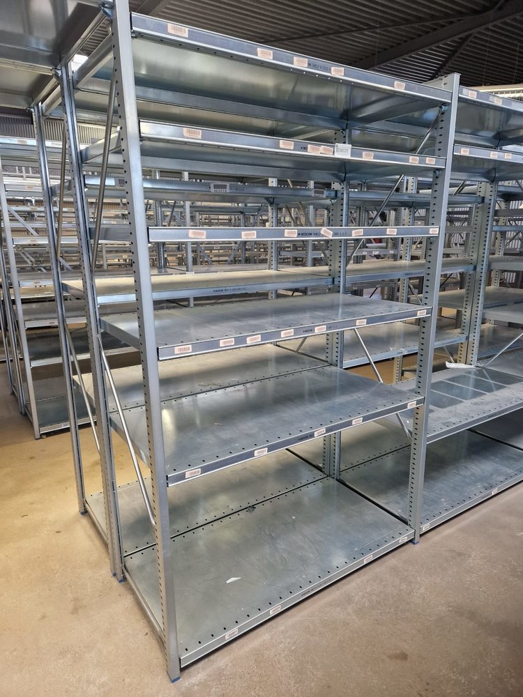 Nedcon Nedcon SF legbordstelling 200x122x60, 4 niveaus, gebruikt Nedcon Nedcon SF legbordstelling 200x122x60, 4 niveaus, gebruikt