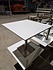 Tafel vierkant 80x80, RVS poot, gebruikt Tafel vierkant 80x80, RVS poot, gebruikt