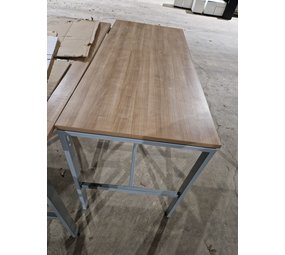 ontmoeten Een effectief huiselijk Hoge tafel 180x80xH110 cm, hout/grijs, gebruikt - Emtrade.nl