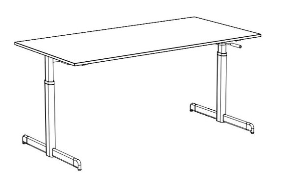 Vepa Vepa Step 1 Bureau 180x80cm slinger zwart/wit, gebruikt Vepa Vepa Step 1 Bureau 180x80cm slinger zwart/wit, gebruikt