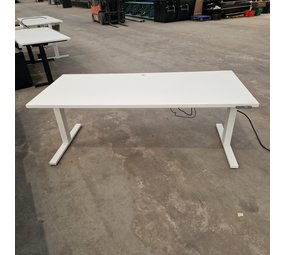 Zit-sta bureau 180x80cm elektrisch verstelbaar wit/wit, gebruikt