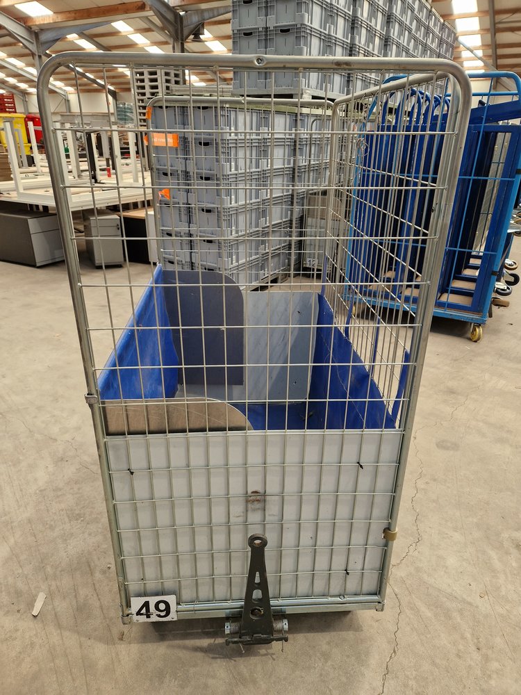 Rolcontainer 3-heks 118x80xH160 met stortluik Rolcontainer 3-heks 118x80xH160 met stortluik