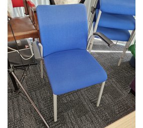 Steelcase Steelcase Vergaderstoel grijs/blauw, gebruikt Steelcase Steelcase Vergaderstoel grijs/blauw, gebruikt
