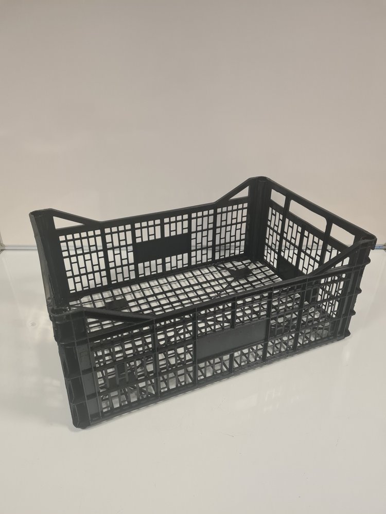 Emtrade Stapelbak, 600x400x170 mm, euronorm, zwart pp, gebruikt