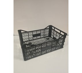 Emtrade 60x40x17 lichtgewicht krat, zwart, PP, geperforeerd, gebruikt Emtrade 60x40x17 lichtgewicht krat, zwart, PP, geperforeerd, gebruikt