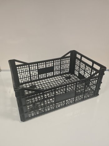 Emtrade Stapelbak, 600x400x170 mm, euronorm, zwart pp, gebruikt