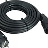 Fixado Verlengkabel 15m - 3G2,5 mm² - IP44 spatwaterdicht - Randaarde - Zwart - ABL Stekkers Fixado Verlengkabel 15m - 3G2,5 mm² - IP44 spatwaterdicht - Randaarde - Zwart - ABL Stekkers