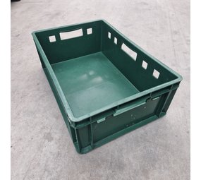 60x40x20 stapelbare E2 krat, groen, HDPE, gebruikt 60x40x20 stapelbare E2 krat, groen, HDPE, gebruikt