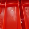 Stapelbak 800x300x200mm rood hdpe, licht gebruikt Stapelbak 800x300x200mm rood hdpe, licht gebruikt