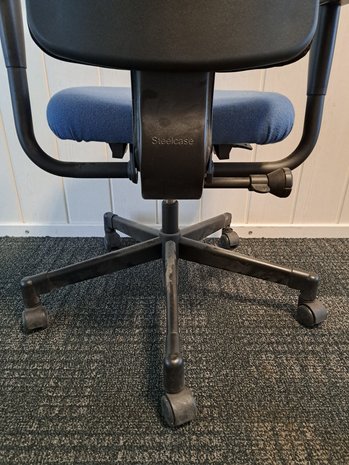 Steelcase Bureaustoel Steelcase, Blauw, Gebruikt B-keuze