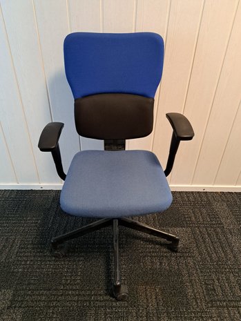 Steelcase Bureaustoel Steelcase, Blauw, Gebruikt B-keuze