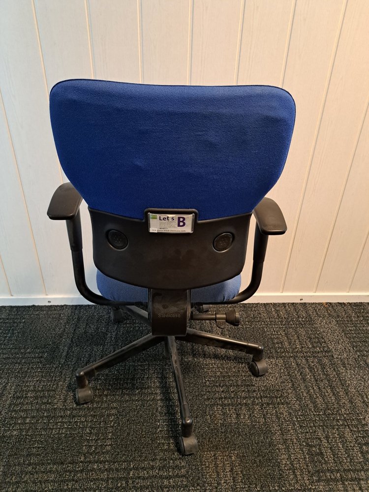 Steelcase Bureaustoel Steelcase, Blauw, Gebruikt B-keuze