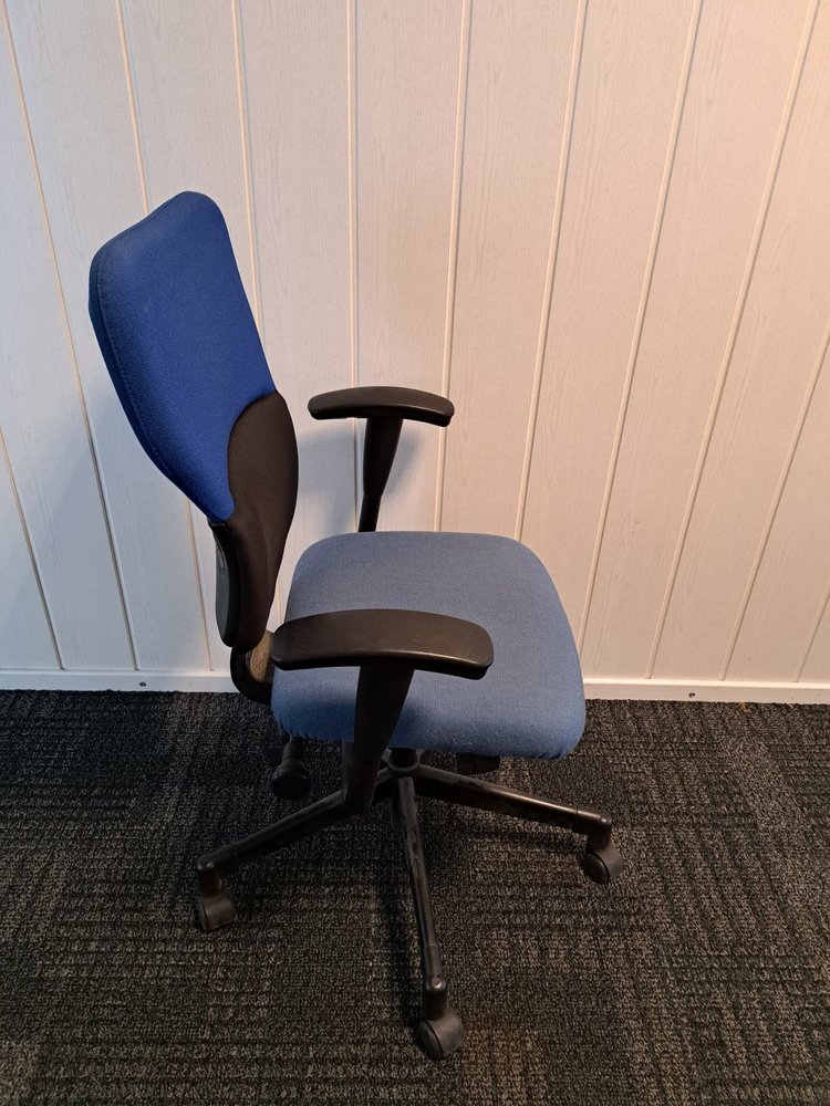 Steelcase Bureaustoel Steelcase, Blauw, Gebruikt B-keuze