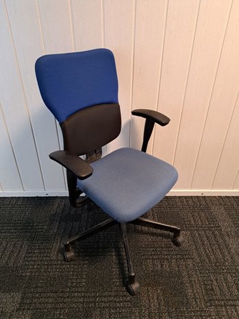 Steelcase Bureaustoel Steelcase, Blauw, Gebruikt B-keuze